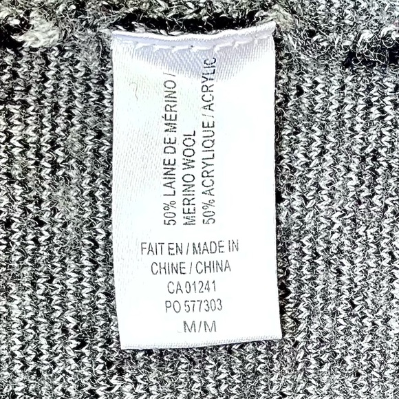 Simons Contemporaine Geo Mosaic Vest, Wool Blend, Grey and Black, Size Medium - Picture 4 of 6